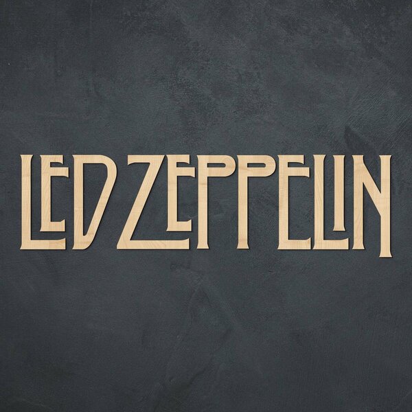 DUBLEZ | Dřevěný obraz - Logo Led Zeppelin | Obraz
