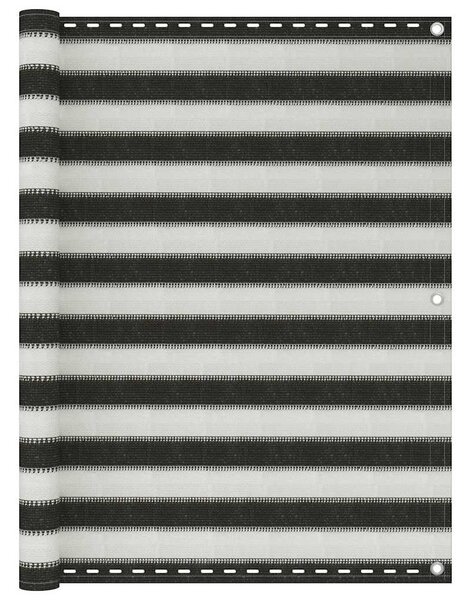 Balkónová zástěna HDPE 120 x 600 cm antracitovo-bílá 310859