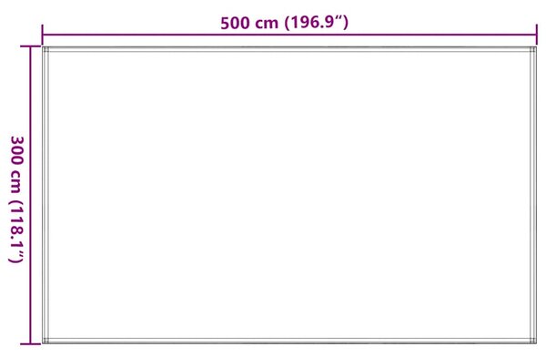 Koberec ke stanu 300 x 500 cm antracitový a bílý 310829