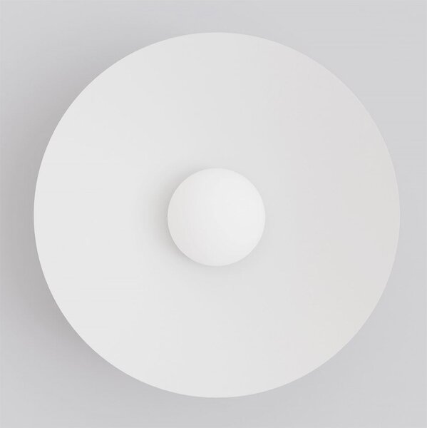 Nástěnné svítidlo MONO K1L – bílé, opálové sklo, 1× E14, šířka 50 cm
