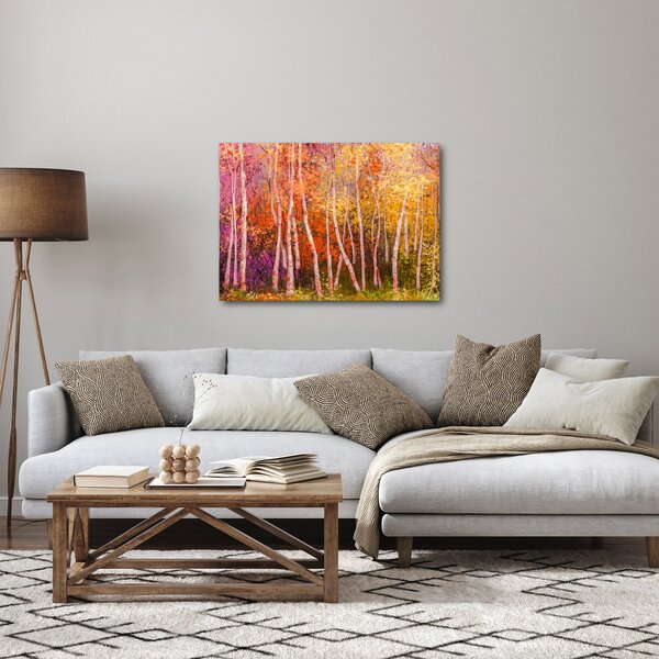 Obraz barevného lesa (70x50 cm)