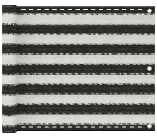 Balkónová zástěna HDPE 75 x 500 cm antracitovo-bílá 310850