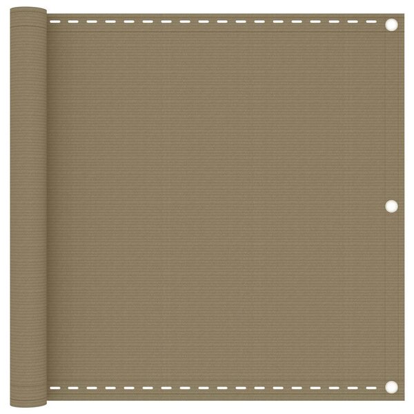 Balkonová zástěna taupe 90 x 300 cm HDPE 310960