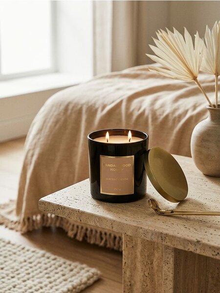 Sinsay - Vonná svíčka Sandalwood Honey - černá