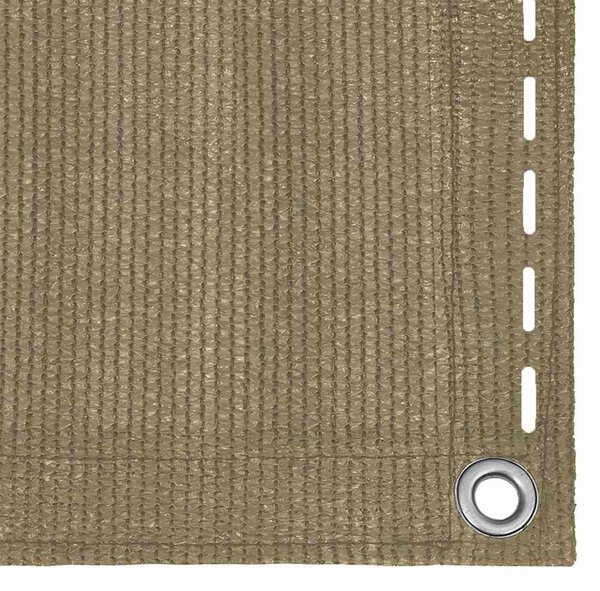 Balkonová zástěna taupe 120 x 500 cm HDPE 310966