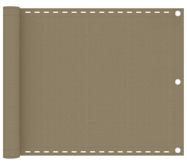Balkónová zástěna taupe 75 x 300 cm HDPE 310956
