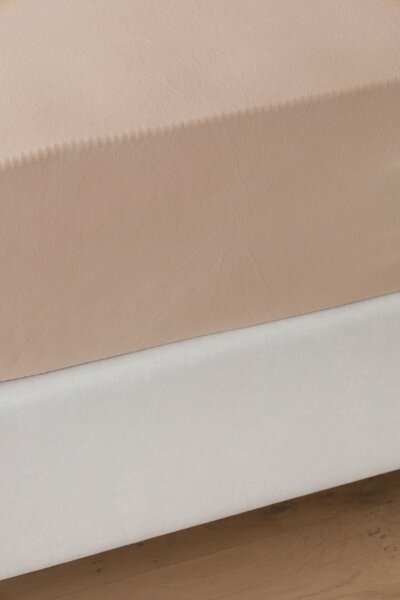 Prostěradlo Hnědé INTERLOCK Jersey interlock 90-100 x 200-220/35