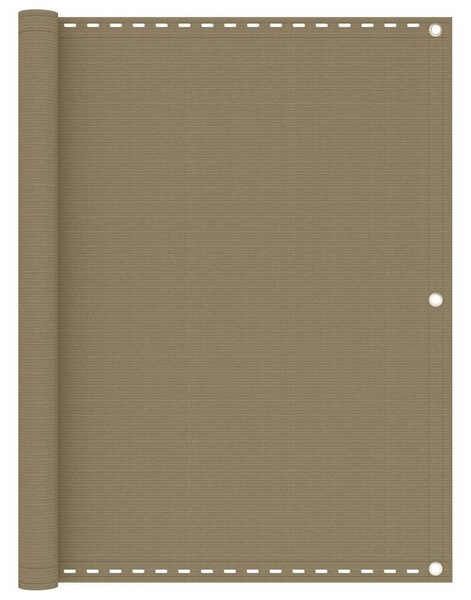 Balkonová zástěna taupe 120 x 500 cm HDPE 310966