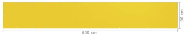 Balkonová zástěna žlutá 90 x 600 cm HDPE 310999