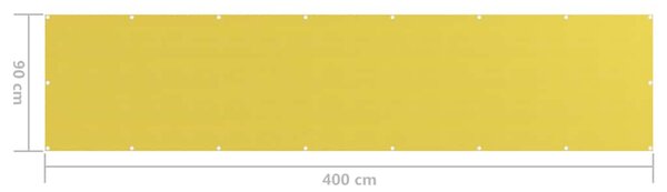 Balkonová zástěna žlutá 90 x 400 cm HDPE 310997