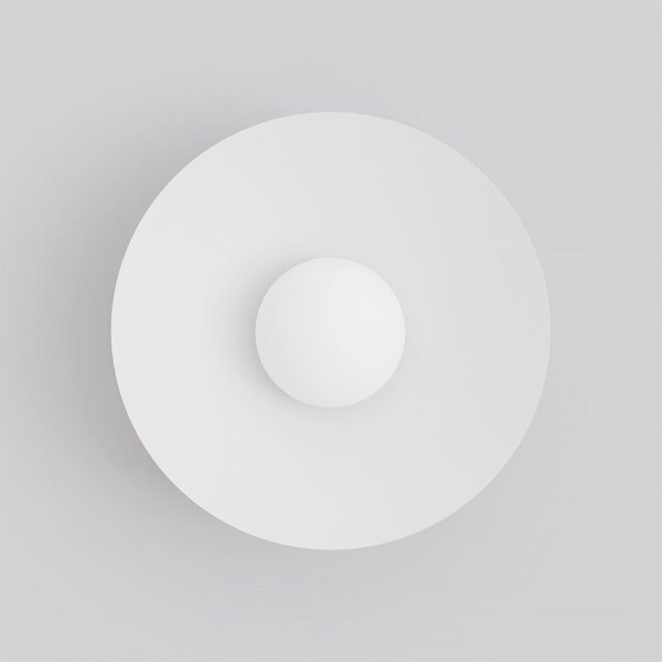Nástěnné svítidlo MONO K1M – bílé, opálové sklo, 1× E14, šířka 40 cm