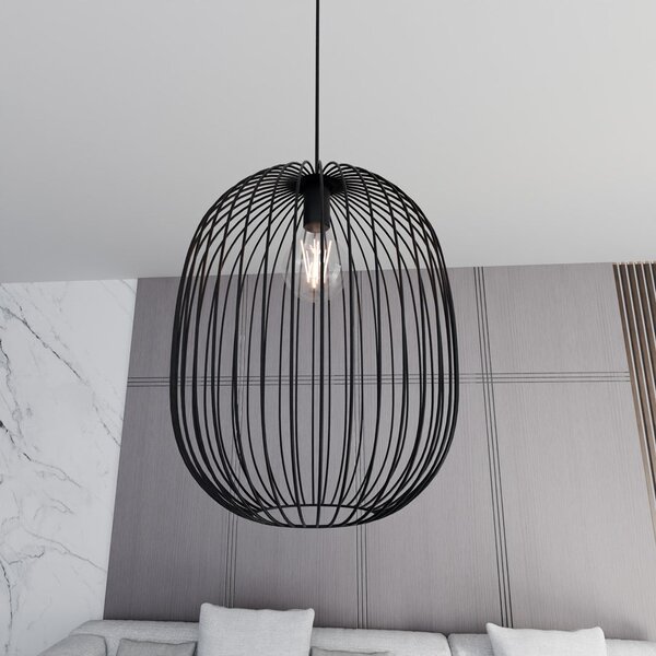 Závěsné svítidlo ONYX 1 – černé, 1× E27, šířka 33 cm