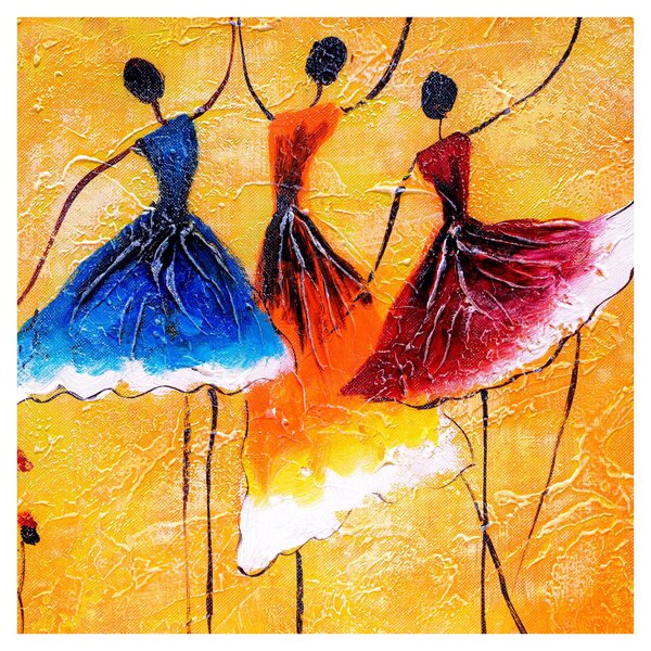 Obraz - Olejomalba, baletky (30x30 cm)