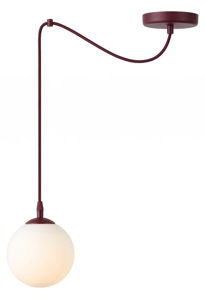 Závěsné svítidlo GIGI 1 – vínové, opálové sklo, 1× E14, šířka 200 cm