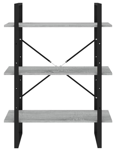 Knihovna s 5 policemi šedá sonoma 80x30x175 cm kompozitní dřevo 3114017