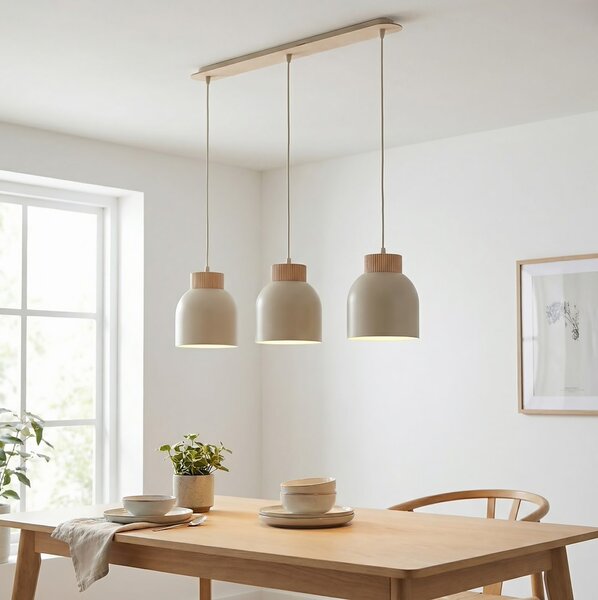 Závěsné svítidlo VIGO 3 – moka, 3× E27, šířka 84 cm