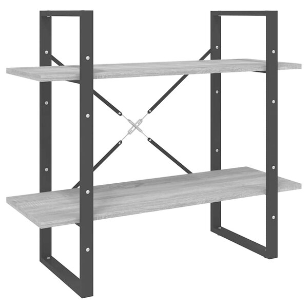 Knihovna s 5 policemi šedá sonoma 80x30x175 cm kompozitní dřevo 3114017