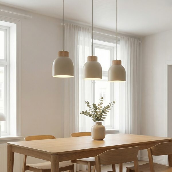 Závěsné svítidlo VIGO 3 – moka, 3× E27, šířka 84 cm