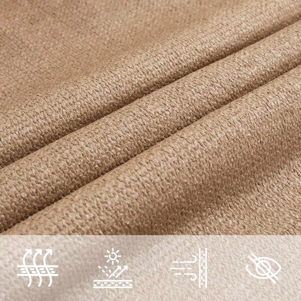 Stínící plachta 160 g/m² taupe 4 x 7 m HDPE 311410