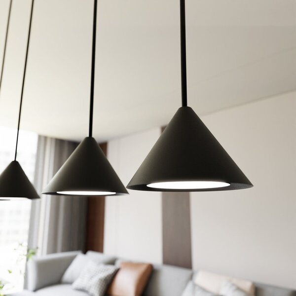 Závěsné svítidlo ELIT 4 – černé, 4× GX53, šířka 90 cm