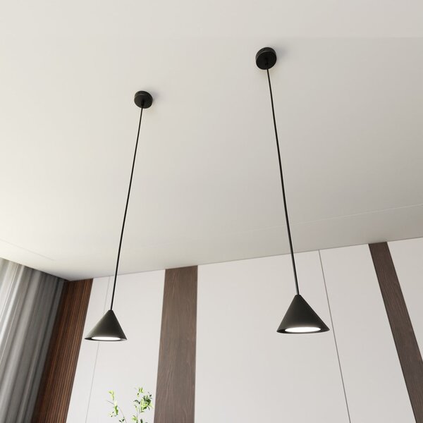 Závěsné svítidlo ELIT 1 – černé, 1× GX53, šířka 12 cm