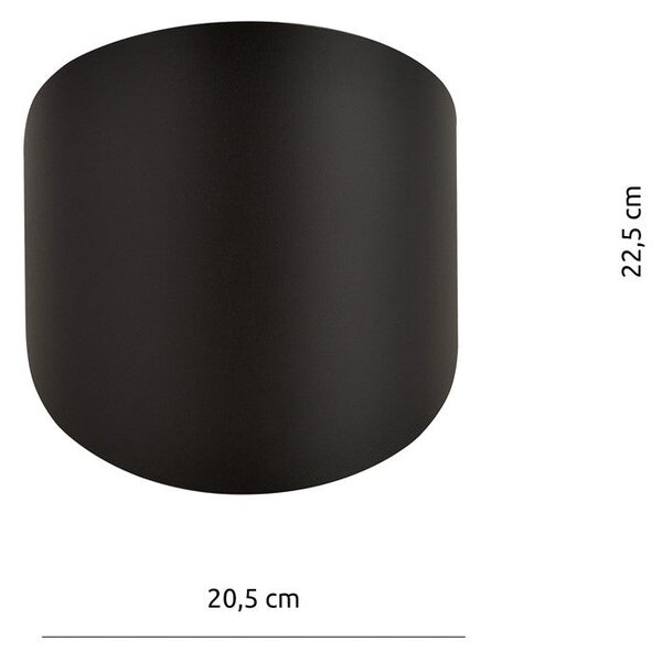 Nástěnné svítidlo FORM 3 – černé, 1× G9, šířka 20 cm