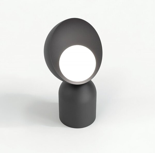 Stolní lampa BOTO LN1 – černá, bílé sklo, 1× G9, šířka 18 cm