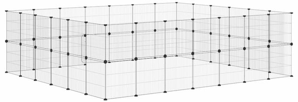 52panelová ohrádka pro zvířata s dvířky černá 245 x 210 x 70 cm ocel 3114047