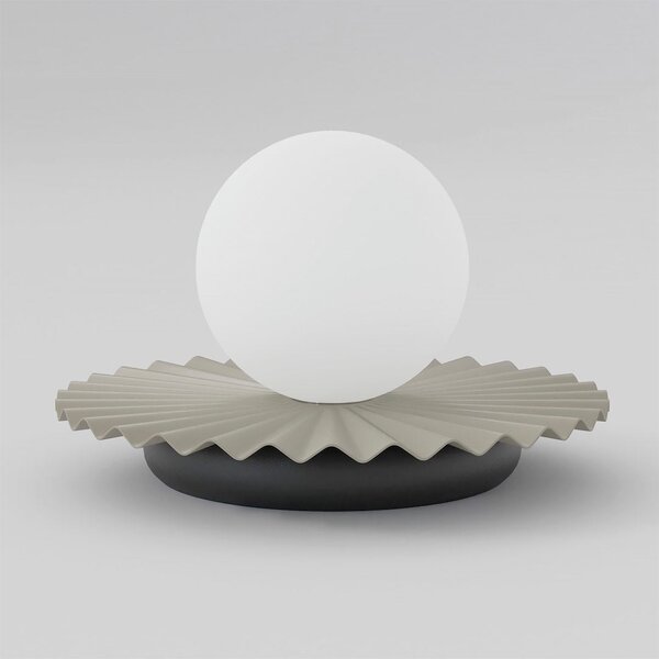Stolní lampa UMBRA LN1 – moka / černá, bílé sklo, 1× G9, šířka 20 cm
