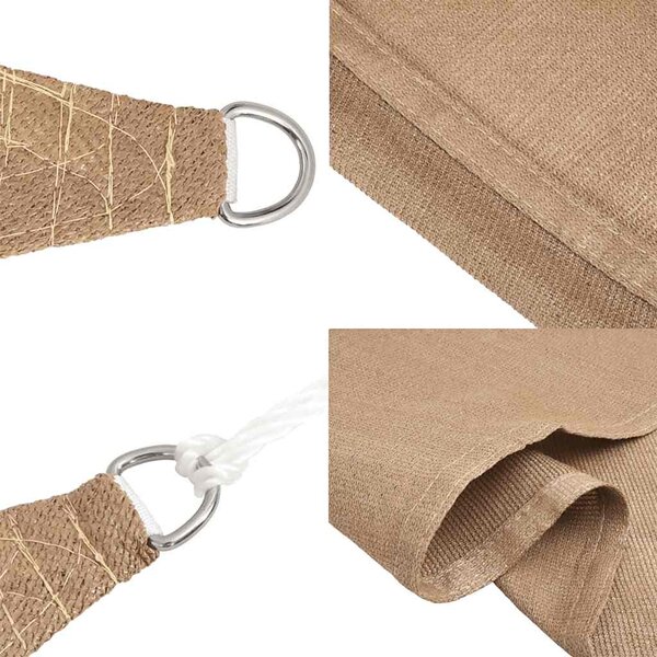 Plachta proti slunci 160 g/m² taupe 3 x 6 m HDPE 311405