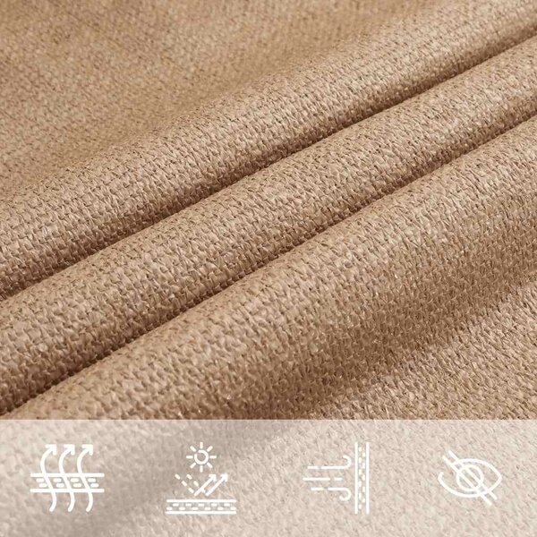 Plachta proti slunci 160 g/m² taupe 3 x 6 m HDPE 311405