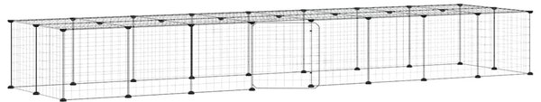 36panelová ohrádka pro zvířata s dvířky černá 280 x 70 x 35 cm ocel 3114057