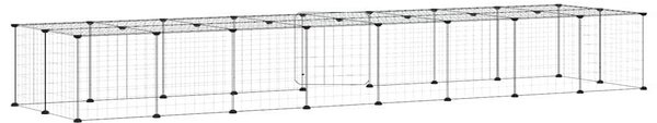 36panelová ohrádka pro zvířata s dvířky černá 280 x 70 x 35 cm ocel 3114057