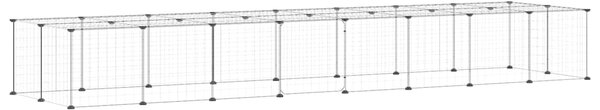 36panelová ohrádka pro zvířata s dvířky černá 280 x 70 x 35 cm ocel 3114057