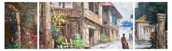 Obraz Filipínské vesnice, Asie (170x50 cm)