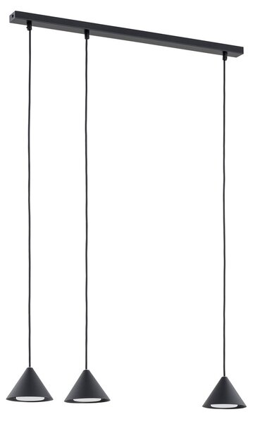 Závěsné svítidlo ELIT 3 – černé, 3× GX53, šířka 70 cm