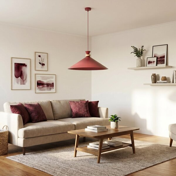 Závěsné svítidlo OLIVO 1L – vínové, 1× GX53, šířka 50 cm