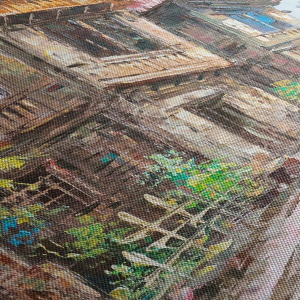 Obraz Filipínské vesnice, Asie (170x50 cm)