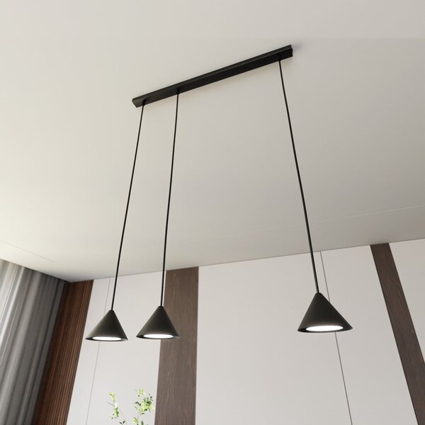 Závěsné svítidlo ELIT 3 – černé, 3× GX53, šířka 70 cm