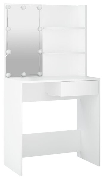 Toaletní stolek sada s LED bílý kompozitní dřevo 3114107