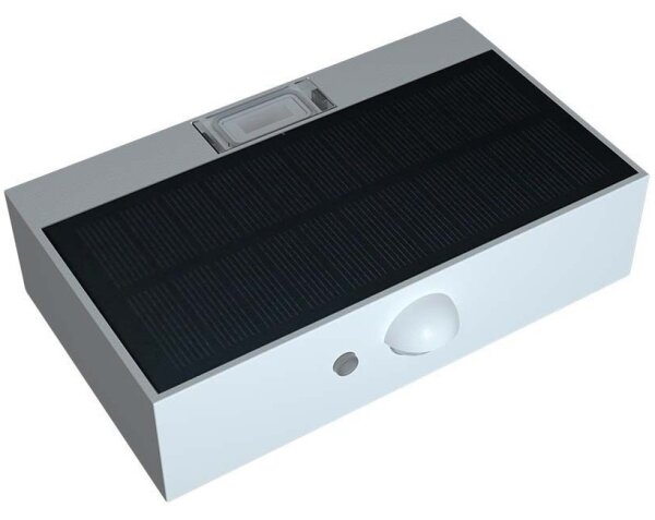 LED Solární nástěnné svítidlo se senzorem LED/3W/3,7V 3000K/4000K IP65 bílá