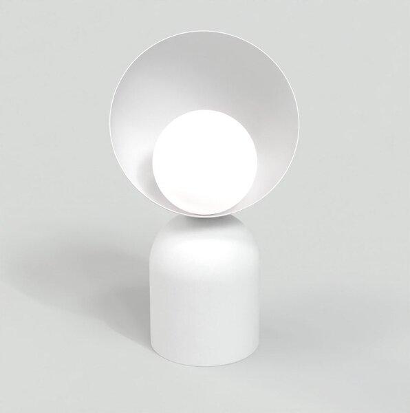 Stolní lampa BOTO LN1 – celobílá, sklo, 1× G9, šířka 18 cm