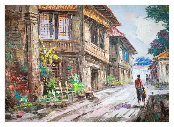 Obraz Filipínské vesnice, Asie (70x50 cm)