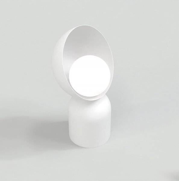 Stolní lampa BOTO LN1 – celobílá, sklo, 1× G9, šířka 18 cm