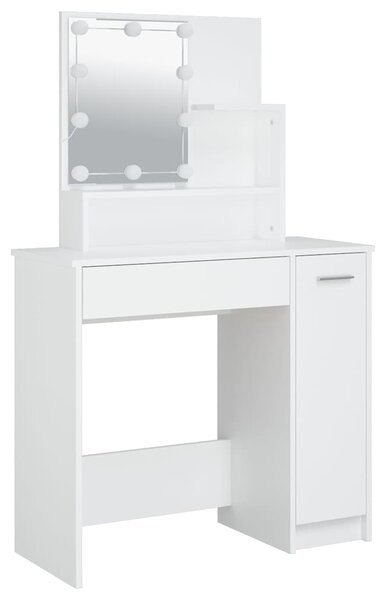 Toaletní stolek sada s LED bílý kompozitní dřevo 3114115