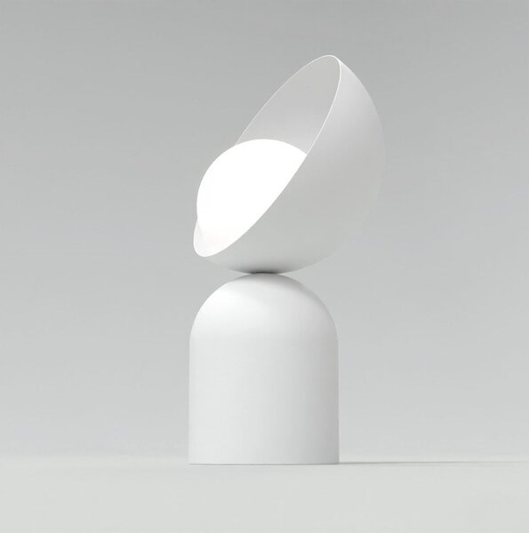 Stolní lampa BOTO LN1 – celobílá, sklo, 1× G9, šířka 18 cm