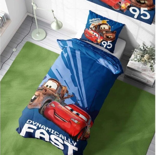 Carbotex Povlečení Cars 3 Blesk McQueen a Burák 140x200, 70x90 cm