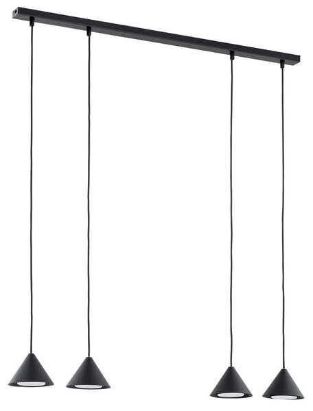Závěsné svítidlo ELIT 4 – černé, 4× GX53, šířka 90 cm