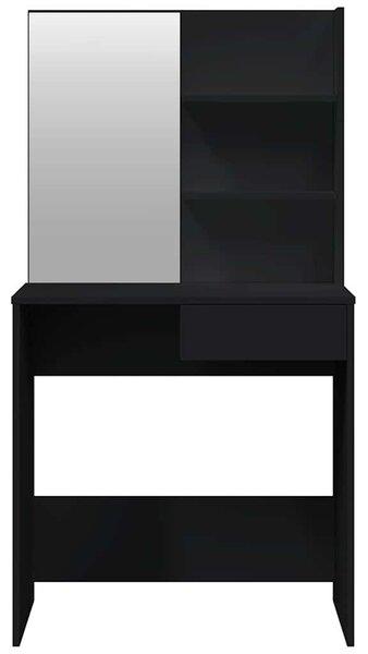 Set toaletního stolku černý 74,5 x 40 x 141 cm 3114140