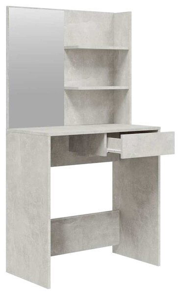 Toaletní stolek sada betonově šedý 74,5 x 40 x 141 cm 3114142